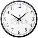 UMEXUS 18 Inch Waterproof Indoor Outdoor Wall Clock, Thermometer Hygrometer