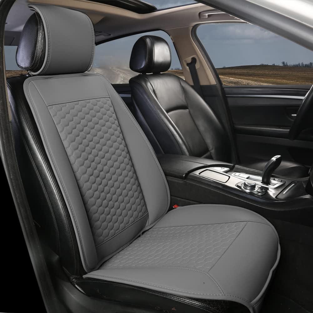 Black Panther Car Seat Cover, 1 Piece Universal Sideless Driver Seat Protector, Universal Fit 95% Vehicles, Without Lumbar Support (Gray)