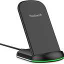 Yootech Wireless Charger,10W Max Wireless Charging Stand, Compatible with iPhone 17/17 Pro/17 Pro Max/Air/16e/16/16 Plus/16 Pro Max/15/14/13/SE 2022/12/11/X/8, Galaxy S25/S24/S23/S22(No AC Adapter)