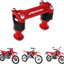 Motorcycle 1 1/8" 28MM Handlebar Risers Handle Bar Mount Clamp CNC for CRF250R 04-23 CRF450R 02-23 CR125R CR250R 00-07 CRF450L 19 CRF450RX 17-23 CRF250X 04-17 CRF450X 05-23 Dirt Pit Bike (red)