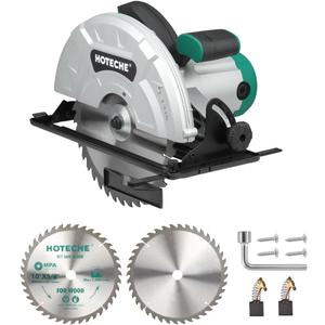 Hoteche 10-Inch Compact Portable Table Saw with Saw Blade for Desktop Use