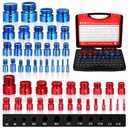 62 Pcs (50+12pcs) Thread Checker & Drill Checker, Nut and Bolt Threads Checkers, 27 Inch & 23 Metric Thread Gauge & 12 Drill Gauge Kit, nut Bolt Size Finder Checkers box for Quickly Identify