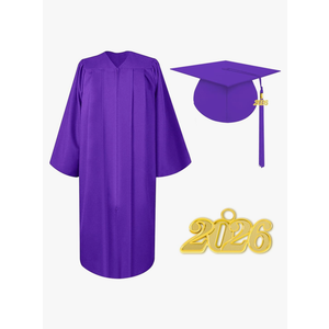 Matte Graduation Cap and Gown 2026 Tassel Adults Set for High School and Bachelor, 30
