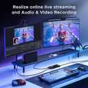XIIXMASK Video Capture Card, Audio Video Capture Card, USB 3.0 Capture Card 4K HDMI Loop-Out, 1080P 60FPS/2K 30FPS Video Game Capture for Streaming Works for PS5/Switch/Camera/PC/OBS(Black)