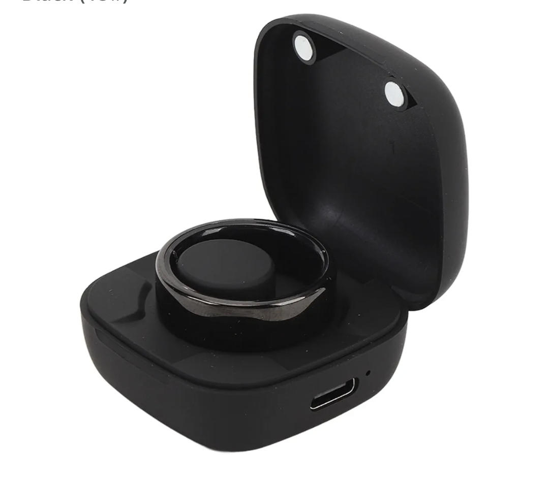 Vikye Smart Ring Health Tracker, BT5.1 IP68 Water Sleep Tracking Wearable Health Rings, Health Fitness Tracker Rings for Men Women, with APP, Black