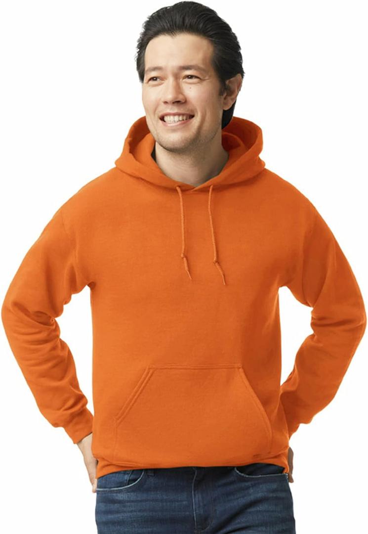 Gildan Adult Fleece Hoodie Sweatshirt, Style G18500, Multipack (XX-Large, Safety Orange)