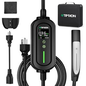 Level 2 & Level 1 EV Charger for Tesla Mobile Charging,16A,ETL Certified with 25ft Extension Cable,NACS Connector,NEMA 6-20P to 5-15P Adapter,Electric Car EV Charger for Tesla Model Y/X/3/S,16A NACS Connector
