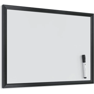 U Brands Magnetic Dry Erase Board, 17 x 23 Inches, Black Wood Frame (307U00-01)