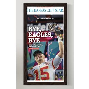 12x22 Newspaper Frame (Rich Brown) with Acid-Free Backing, UV Resistant Acrylic Plexiglass to Prevent Paper from Fading & Hanging Hardware | Shadow Box Display Case to Fit Entire Newspaper