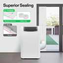 VIVOSUN Portable AC Sliding Door Vent Kit, 16.9"/21.2"-88.6" Length Adjustable, Fits 5.1" & 5.9" Exhaust Hose for Sliding Doors or Windows, 5.9” Exhaust Hose Included