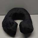 Memory Foam Easy Portable U Shaped Travel Pillow Neck Support Head Rest Airplane Car Cushion (Black)