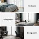 Ombre Sheer Curtains for Living Room Bedroom, Grommet Top Gradient Semi Sheer Light Filtering Home Decor Window Drapes, Set of 2 Panels, Black, 52x84 Inch