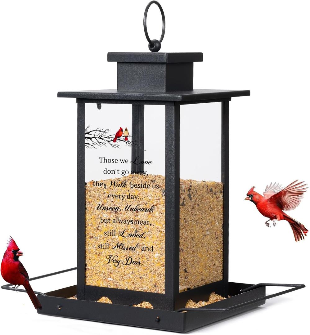 Memorial Cardinal Bird Feeder, Sympathy Gifts for Loss of Loved One, Bereavement Grief Gifts for Women Loss of Mom Mother Dad Father, Miscarriage Remembrance Funera, Pet Loss Sympathy Gift