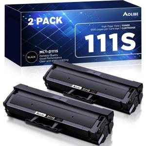 MLT-D111S Toner Cartridge High Yield Compatible for Samsung 111S MLT111S D111S Work with Samsung Xpress M2020W M2070FW M2070W M2020 M2024W Printer (2 Black)