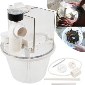 R211100 Vac-Mate Pool Cleaner Dispenser Box  Multi-Function Vacuum Skimmer Attachment  Includes Basket, Pressure Gauge & Easy Install Kit (White)