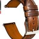 Quick Release Leather Watch Band 14mm 16mm 18mm 19mm 20mm 21mm 22mm 24mm,Vintage Oil Wax-tanned Pull-up Men's Watch Bands Replacement Leather Watch Straps for Men Women