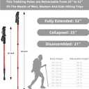 Aihoye Hiking Trekking Poles, 2 Pack Collapsible, Lightweight, Anti Shock, Walking Sticks, Adjustable Hiking Pole for Men and Women