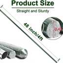 Garden Stakes 4ft, Metal Plant Stakes 4 Feet 30 Pack for Gardening and Farm, 48" Plastic Coated Plant Support for Tomato, Cucumber, Bean, Flower, Potted and More Climbing Plants