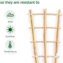 Cambaverd Trellis for Climbing Plants Indoor Outdoor, Natural Bamboo Trellis 24 Inch, 3 Pack Garden Trellis for Potted Plants, Ivy, Monstera, Houseplants, Fan-Shaped