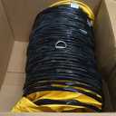 Hon&Guan 8 Inch PVC 25 FT Flexible Duct with Adjustable Rope and D-Shaped Rings, Suitable for Free Hanging and Utility Blower Exhaust Fan Support