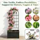 2 Pack 47" H x17 W Garden Trellis for Climbing Plants Outdoor - Metal Rustproof Arched Rose Trellis for Outdoor Indoor Roses Potted Vines Cucumbers Clematis Flowers Decorative, Black