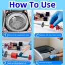 Damping Grease for Washing Machine Suspension Rods, 100g High Viscosity 35,000 CST with 16 Foam Inserts (Red & White) - DIY Fix for Shaking, Walking & Noisy Washers