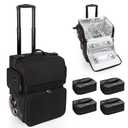 OCHEAL Large Makeup Train Case with 4 Travel Makeup Bags Set, Cosmetic Case for Hairstylist, Hairdresser Storage Bag with Detachable Pouch, Heat Insulation and Anti-Scalding Full Layer
