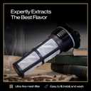 Takeya Glass Cold Brew Coffee Maker for Iced Coffee, Airtight Pitcher, Premium Quality, 2 Quart, Black Lid and Handle