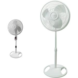 Lasko 16" & 2520 16" Oscillating Pedestal Stand Fans with Timer, Remote Control, Adjustable Height & Tilt