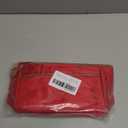 GIVLEFLY Small Purse & Handbag Organizer Insert with Zipper, Multiple Pockets and Handle, Lightweight Bag DividerRed