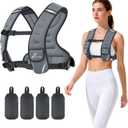 Sportneer Adjustable Weighted Vest Woman: 6-10lb/10-18lb Weighted Walking Vest for Women with 4/8 Weight Packs Fast Adjust Comfortable Weight Vest for Home Gym Burn Calories Strength Training Vests (Gray)