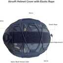 Airsoft Fast Helmet with Helmet Cover,PJ Type Tactical Helmet with Front NVG Mount and Side Rail,Military Tactical Airsoft Gear (OD)