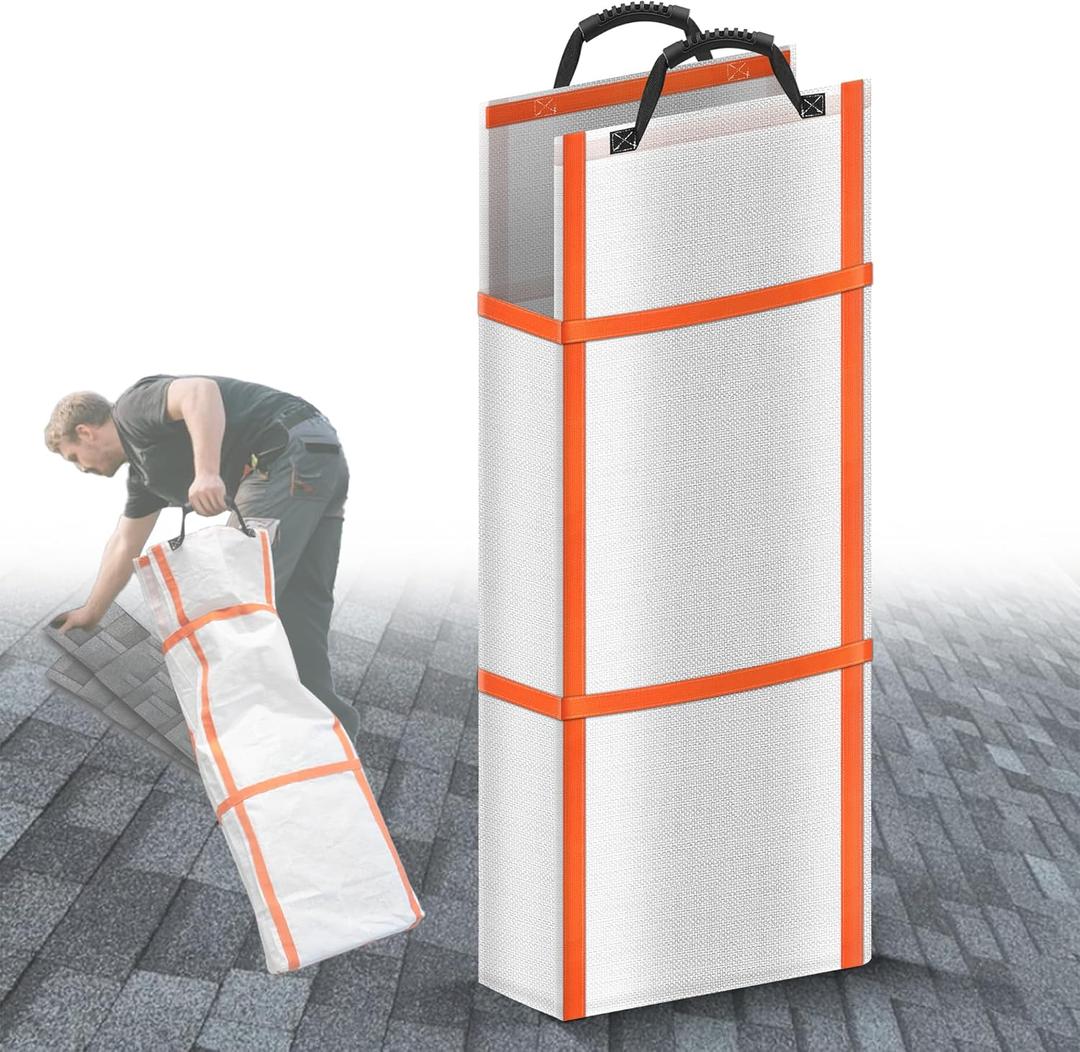 Roof Shingles Pad - 40" x 14" x 4" Bag for Roofing Shingles Tray with 2 Handles, Roofing Tools for Easy Transport of Roof Tiles, Asphalt Shingles, Cedar Shingles, Wood Shingles