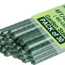 Garden Stakes 4ft, Metal Plant Stakes 4 Feet 30 Pack for Gardening and Farm, 48" Plastic Coated Plant Support for Tomato, Cucumber, Bean, Flower, Potted and More Climbing Plants