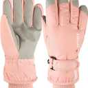 Kids Winter Snow Ski Gloves Boys Girls Warm Waterproof Breathable Gloves for Outdoor Sports (5-10 Years)