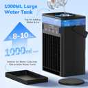 Portable Air Conditioners, Mini Air Conditioner Portable AC Unit with Remote Control, 3 Wind Speed & 3 Mist Level & 2-8H Timer & 7 LED Light Evaporative Air Cooler for Home Office Room, Black