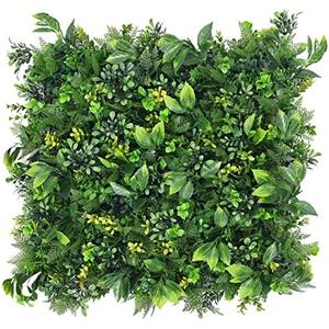 Boshen Artifical Grass Wall Backdrop 6PCS 10"x10" Boxwood Panels Grass Boxwood Hedge Wall Panels Greenery UV Protected Artificial Grass Wall Decor for Party Wedding Backyard Indoor Outdoor