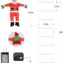 Christmas Decorations LED Ladder Lights with Climbing Santa Claus, 10ft Indoor Christmas Decorative Light - 8 Modes Xmas Lights Tree for Home Holiday Wall Window Xmas Decor (Multicolor)