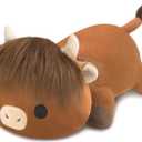 Weighted Stuffed Animals, 3.74 lbs Highland Cow Stuffed Animal with Weighted Beads, Cute Plush Toy Pillow Gifts for Adults Kids Boys Girls (Large)