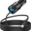 [Apple MFi Certified] iPhone 16 Car Charger Fast Charging, Braveridge 75W USB-C PD&QC Car Power Cigarette Lighter USB Charger with 6FT Type-C Cable for iPhone 16 Pro/16 Plus/16 Pro Max/15/15 Pro/iPad