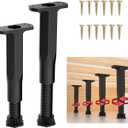 Adjustable Height Center Bed Support Leg for Sagging Shelf, Furniture Legs for Frame,Slat and Riser (7-13.5(2PCS))