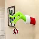 DAZONGE Christmas Decorations Indoor, Christmas Wall Mounted Reaching Hands Decor, X-mas Wall Art Sculpture, Unique Holiday Decor for Home Party Supplies