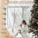 Large Patio Door Shrink Film Window Insulation Kit Cuttable with AdhesiveTransparent,Window Plastic for Winterizing Thicken Thermal Waterproof Insulation Cover Warm Winter (1Pack, 84"W x 120"T) (Clear 1pcs)