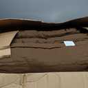 Outdoor Wicker Chair Cushions 3 Pieces for Patio Furniture, 1 Loveseat Cushion 44x22x4 and 2 U-Shaped Cushions 22x22x4, Indoor Outside Use, Fade-Resistant & Waterproof, Brown