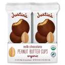 Justin's Organic Milk Chocolate Peanut Butter Cups, Rainforest Alliance Certified Cocoa, Gluten-free, Responsibly Sourced, 12 Pack (2 cups each) (EXP 11/25/26)