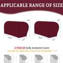 BT.WA Sectional Couch Covers for Sofa Cushion L Shaped Couch Cover Washable Soft Couch Cushion Covers Stretch Sofa Slipcovers(2-Piece for Sofa Armrest Cover, Burgundy)