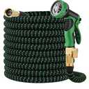 200 ft Expandable Garden Hose -Never Kink Free Flexible Water Hose 50ft with 10 Pattern Spray Nozzle,3/4 Solid Connectors, Retractable Latex Core -Lightweight Expanding Garden Hose Missing Nozzle