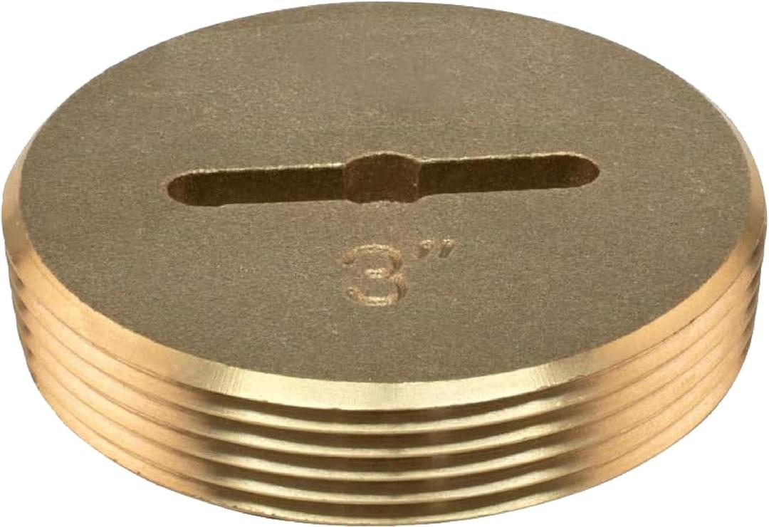 Eastman 3 Inch Slotted Brass Cleanout Plug, 42002