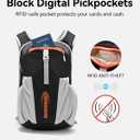 16L Small Hiking Backpack, CROSSGEAR Lightweight Waterproof Foldable Backpack, Travel Camping Outdoor Daypack for Women Men, Black