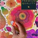 Elena Essex 1000 piece Puzzle for Adults - Flowers in Bloom | Puzzles for Adults 1000 Pieces | Colorful Floral Rainbow Gradient Jigsaw | jigsaws Size 20x28 inches